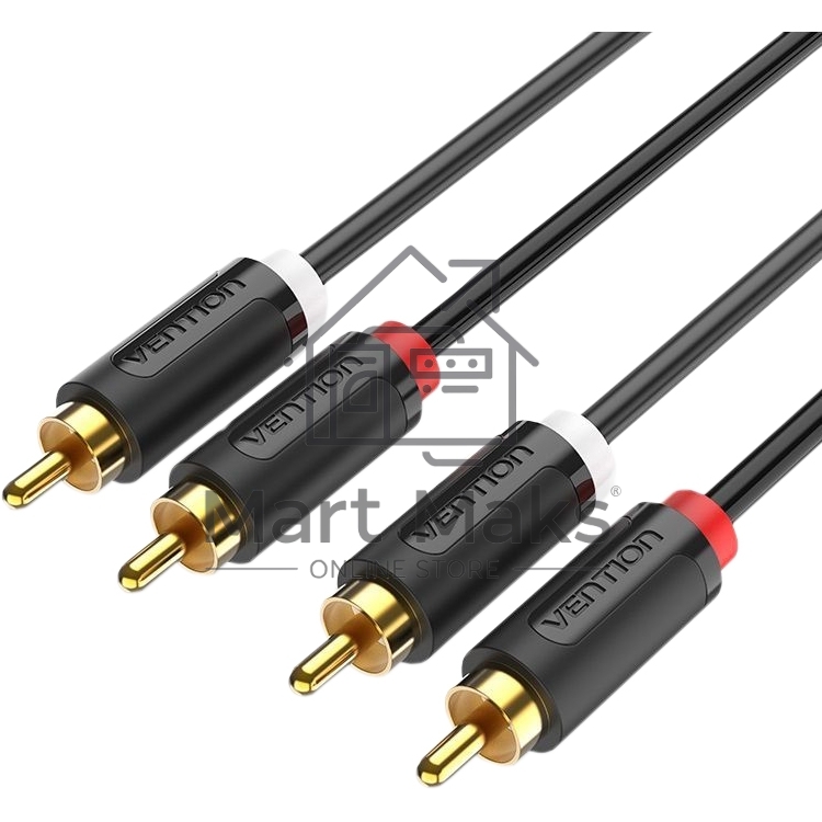 Кабель Vention аудио 2RCA M/2RCA M - 3м черный