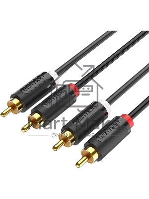 Кабель Vention аудио 2RCA M/2RCA M - 3 м черный