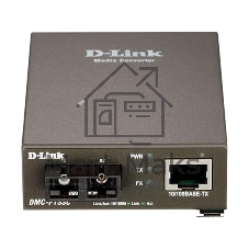 Медиаконвертер D-Link DMC-F15SC/B1A с 1 портом 10/100Base-TX и 1 портом 100Base-FX с разъемом SC для одномодового оптического кабеля (до 15 км)