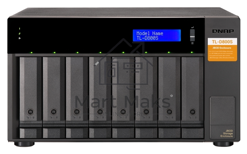 Полка расширения сетевого хранилища без дисков SMB QNAP TL-D800S SATA expansion enclosure, 8-tray 3,5