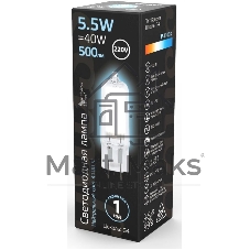 Лампа светодиодная G4 AC220-240V 5.5W 500lm 4100K стекло LED