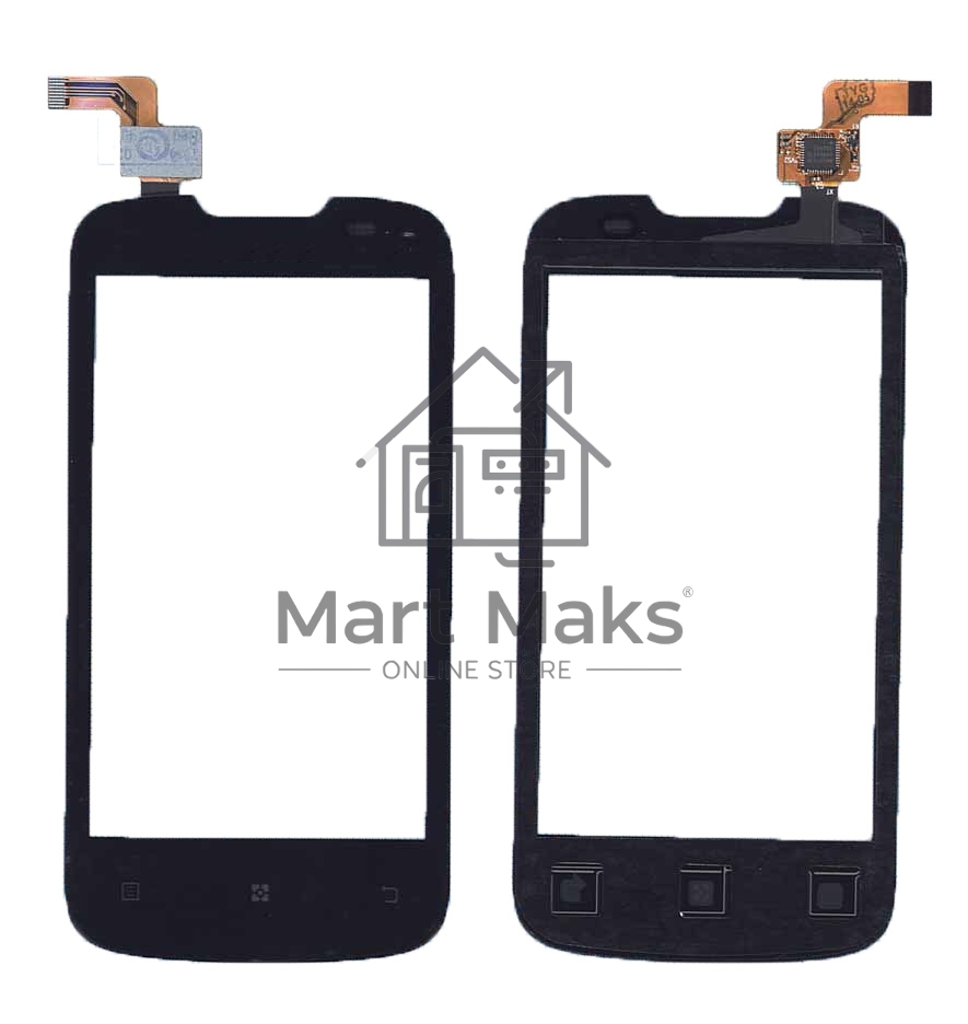 Сенсорное стекло (тачскрин) для Lenovo A690, черное