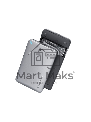 Внешний бокс 2.5 SATA Netac WH12 USB 3.0 NT07WH12-30CC слайд алюминиевый корпус, черно- серебристый