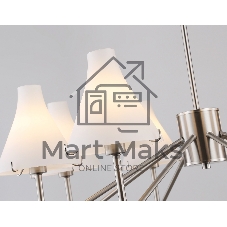 Люстра Ambrella light LH57125/8 SN/FR никель/белый матовый E14/8 max 40W D800*650