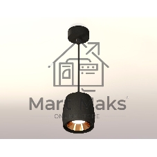 Светильник Ambrella Light XP1142001 SBK/PYG черный песок/золото желтое полированное MR16 GU5.3 (A2311, C1142, N7034)