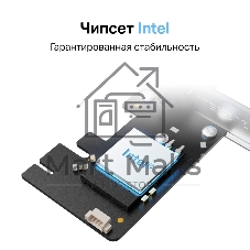 Сетевой адаптер Wi-Fi + Bluetooth Mercusys MA80XE AX3000 PCI Express (ант.внеш.несъем.) 2ант.