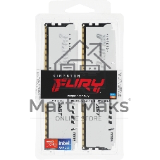 Оперативная память Kingston Fury Beast, DDR5, 32Gb (2x16 Gb), 5600 MHz, CL36, DIMM, радиатор, белый