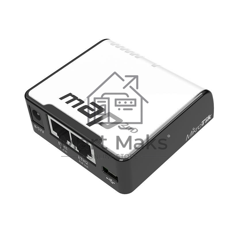 Беспроводной маршрутизатор MikroTik RBmAP2nD 802.11n 300Mbps 2.4 ГГц -1xLAN PoE белый