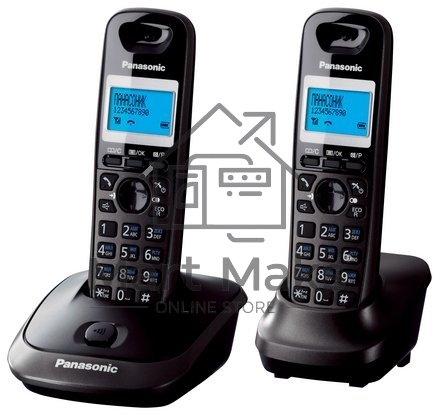 Телефон беспроводной (DECT) Panasonic KX-TG2512RU2 Доп трубка в комплекте, АОН, Caller ID, спикерфон, полифония
