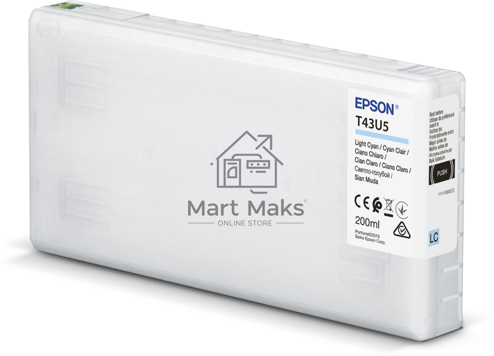 Картридж Epson T43U (C13T43U540) светло-голубой (200 мл) для SureLab SL-D800