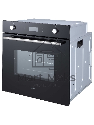 Духовой шкаф встраиваемый полноразмерный Evelux EO 650 PB, 60 см, 9 режимов, 70л, черное стекло