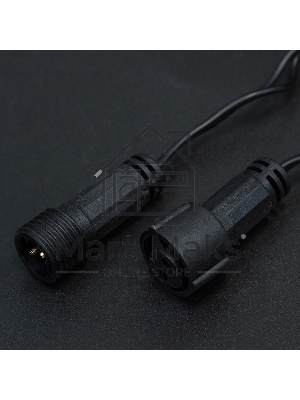 Гирлянда Нить 10м, свечение с динамикой, черный ПВХ, 230В, RGB