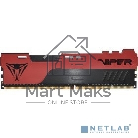 Оперативная память Patriot Viper Elite II, DDR4, 8GB (1x8 GB), 3200 MHz, CL18, DIMM, радиатор, красный/черный