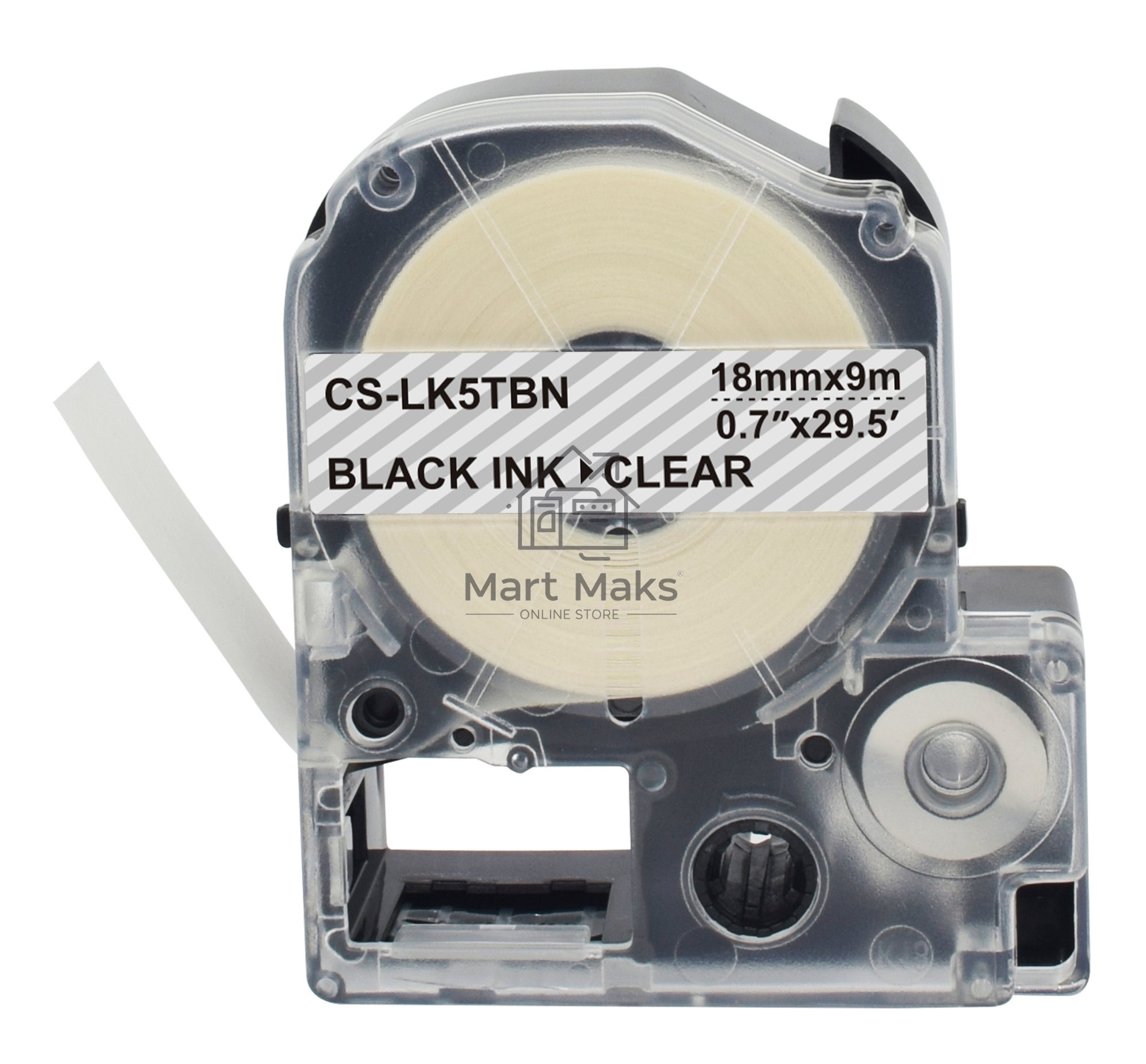 Картридж ленточный Cactus CS-LK5TBN черный для Epson LW400/LW700/LW600P/LW1000P/K400/Z700/Z900