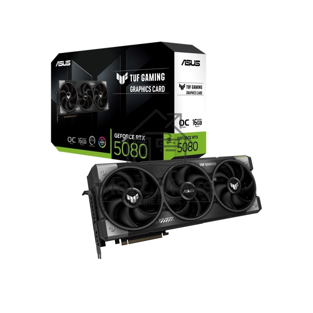 Видеокарта ASUS TUF-RTX5080-O16G-GAMINGRTX5080,HDMI*2,DP*3,16G,D7; 90YV0M30-M0NA00 (TUF-RTX5080-O16G-GAMING)