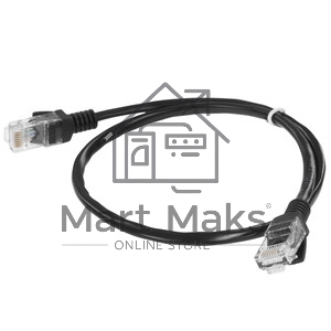 Патч-корд CCA light UTP Гарнизон PC-UTP-5e-0.5-BK cat.5e, 0.5м, литой, многожильный черный