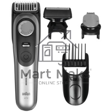 Триммер Braun BT9520 серебристый (насадок в компл:4шт)