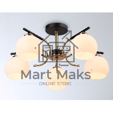 Светильник Ambrella light TR303312/5 BK/SB/FR черный/бронза/белый матовый E27*5 max 60W D560*250
