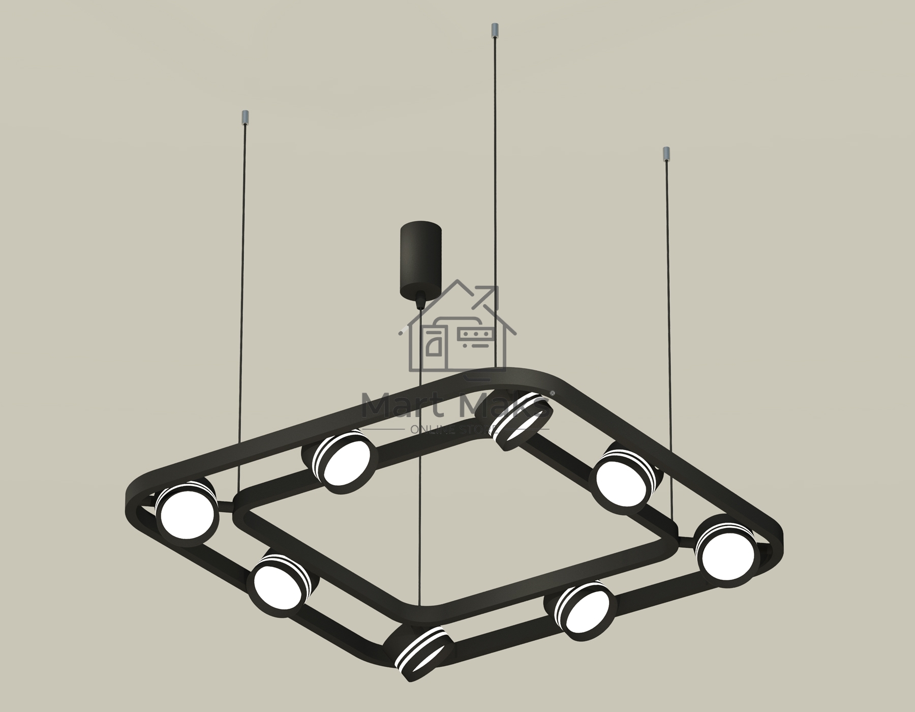 Светильник Ambrella light XB9182153/8 SBK/FR черный песок/белый матовый GX53 (C9182, N8478)