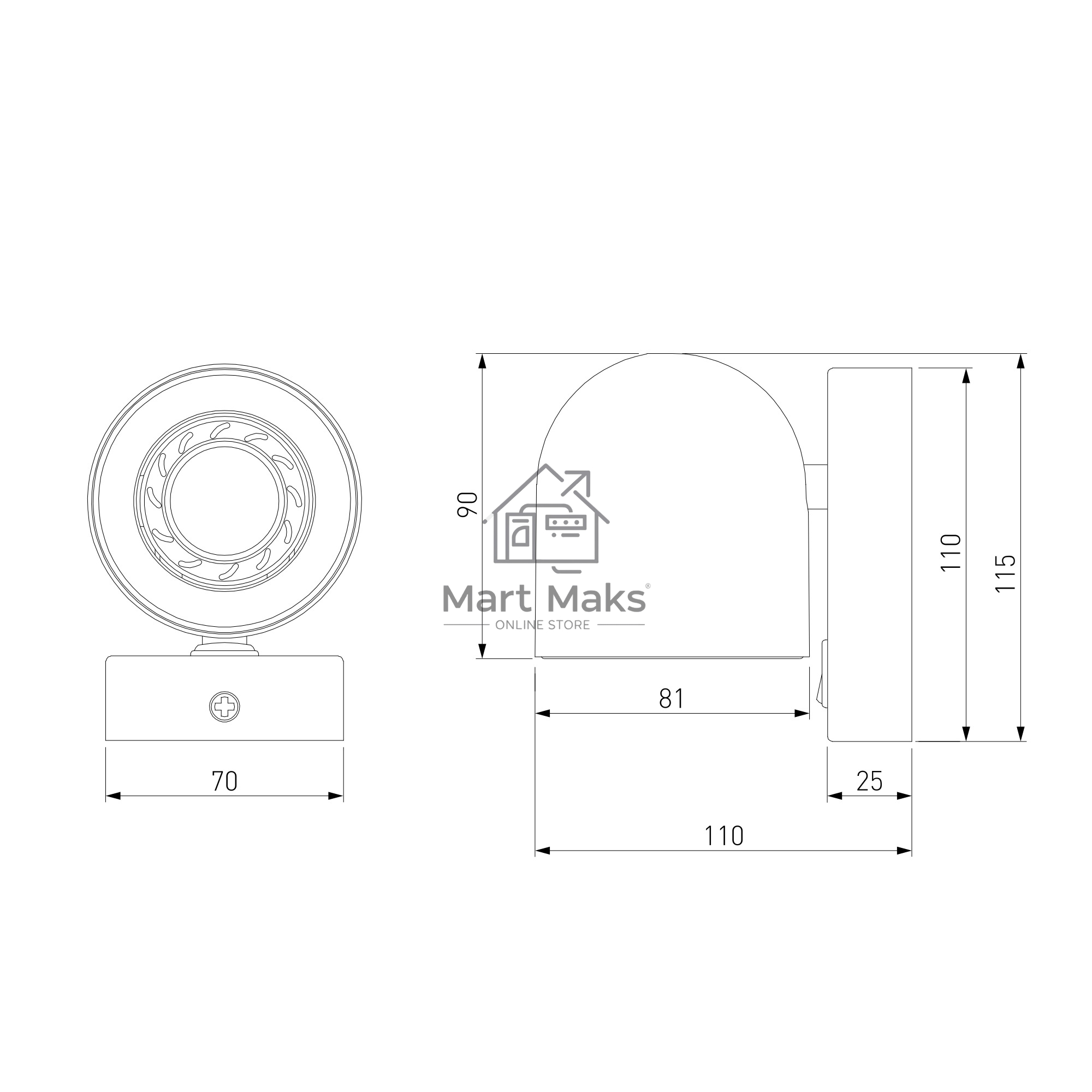 MRL 1009 / Светильник настенный  Ogma GU10 SW белый