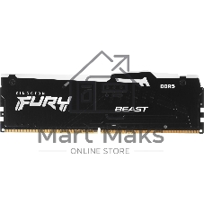 Оперативная память Kingston Fury Beast, DDR5, 16Gb (1x16 Gb), 6400 MHz, CL32, радиатор, RGb, черный
