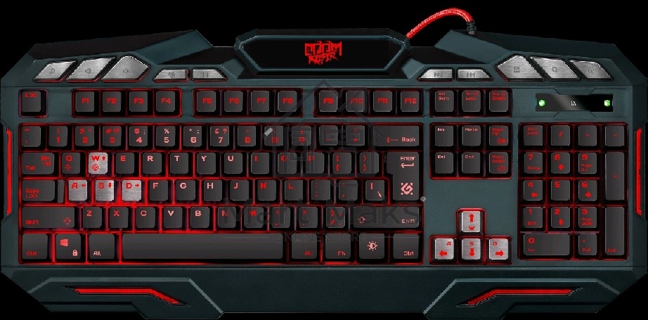 Клавиатура Defender Doom Keeper GK-100DL RUпроводная, USB, черный
