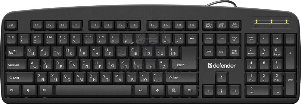 Клавиатура Defender Office HB-910 RU проводная, USB, черный