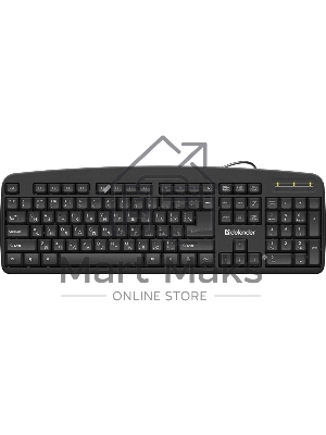 Клавиатура проводная Defender Office HB-910 RU, USB, черный Клавиатура проводная Defender Office HB-910 RU, USB, черный