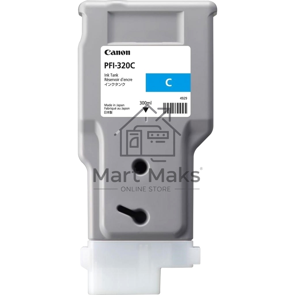 Картридж струйный Canon PFI-320 C 2891C001 голубой (300мл) для Canon Canon imagePROGRAF TM-200/205