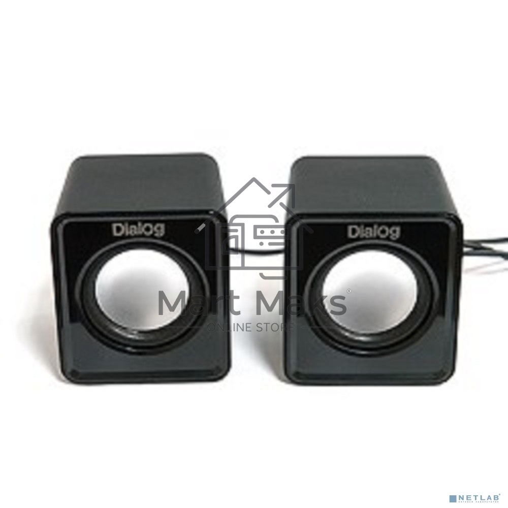 Колонки Dialog Colibri AC-02UP черный акустические колонки 2.0, 5W RMS, питание от USB