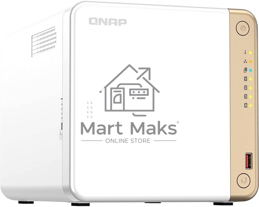 Сетевое хранилище NAS Qnap Original TS-462-4G 4-bay настольный Celeron N4505