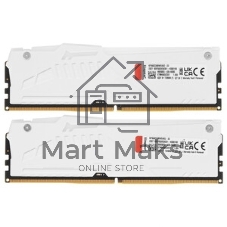 Оперативная память Kingston Fury Beast, DDR5, 32Gb (2x16Gb), 6000MHz, CL36, DIMM, с радиаторами, RGB, белый