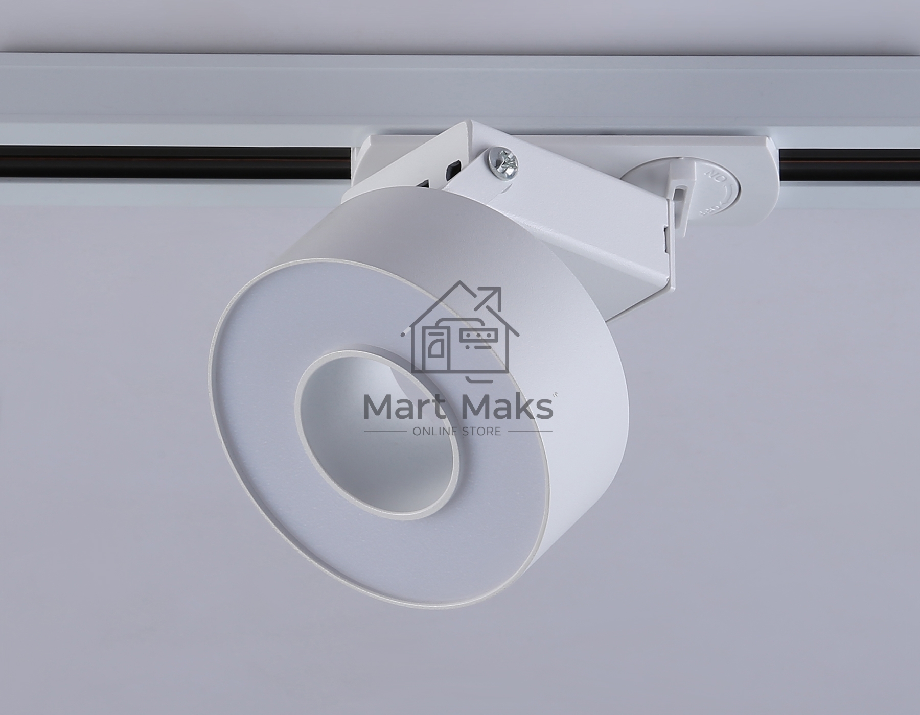 Трековый однофазный светодиодный светильник Ambrella light GL6861 WH белый LED 10W 4200K D75*80