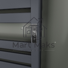 Полотенцесушитель дизайнерский электрический BAU Elite Elegant Gun Grey 60х45, подключение справа, т