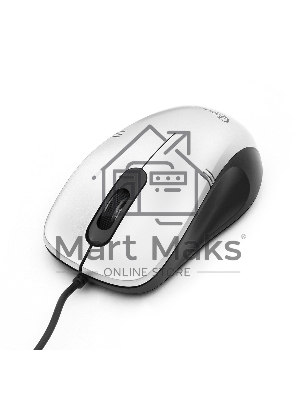 Мышь проводная Gembird MOP-100-S серебристый, 1000 dpi, USB, кнопки - 3