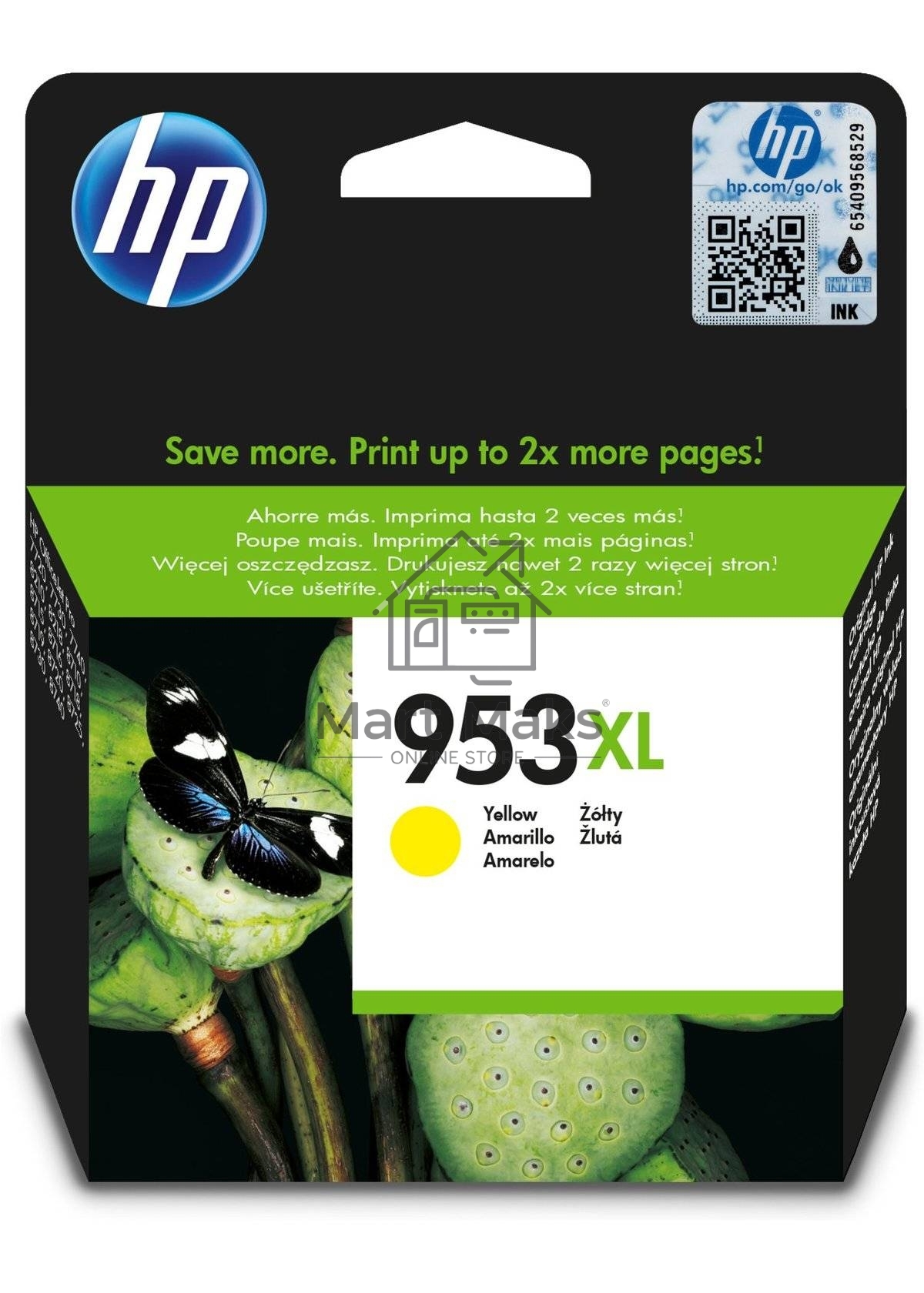 Картридж струйный HP 953XL F6U18AE желтый для HP OJP 8710/8715/8720/8730/8210/8725 (1600стр.)