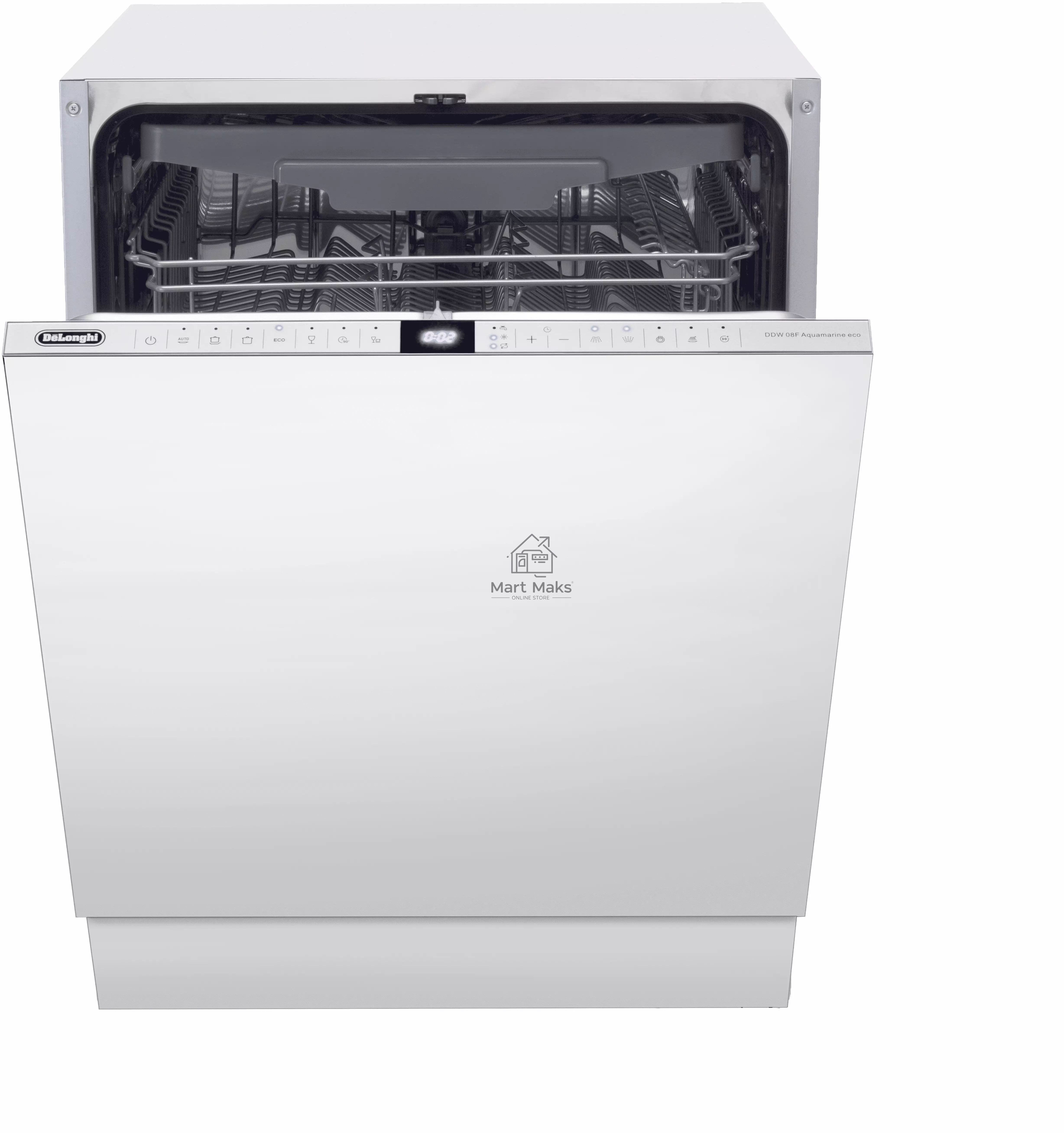 Встраиваемая посудомоечная машина DeLonghi DDW08F Aquamarine eco, серебристый, 59.8 см, 14 компл., 44 дБ, класс A+++