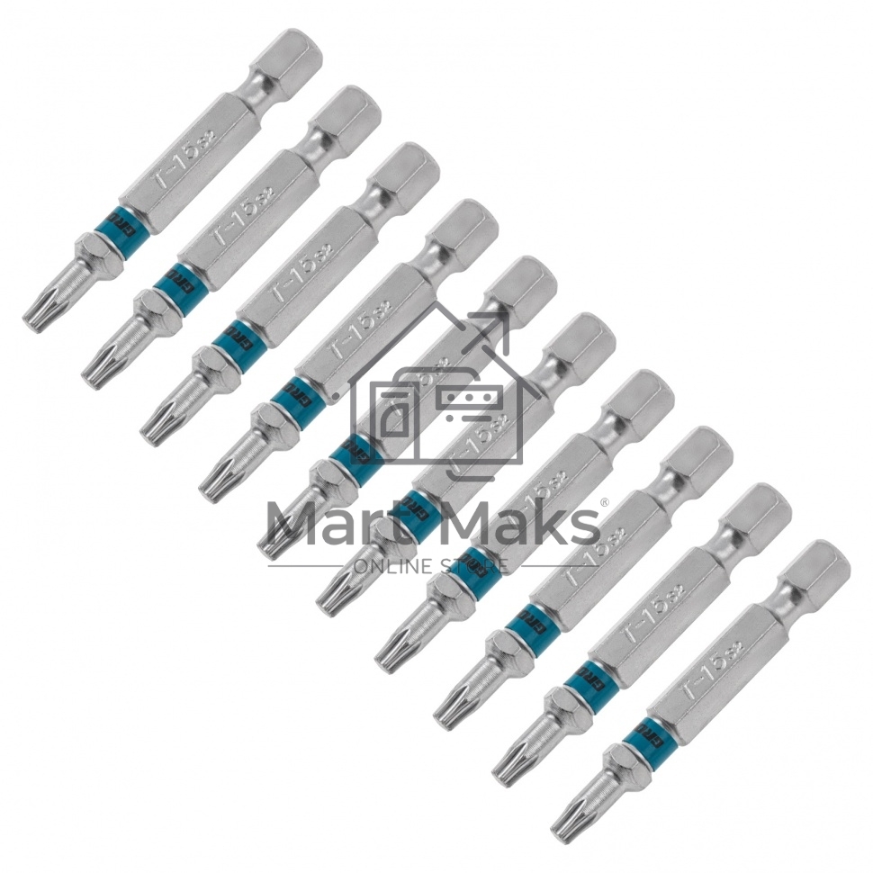 Набор бит TORX 15х50, сталь S2, 10 шт. Gross