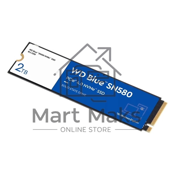 Накопитель SSD WD 2Tb Blue SN580 NVMe M2.2280 PCIe 4.0 4150MBs/4150MBs TBW 900