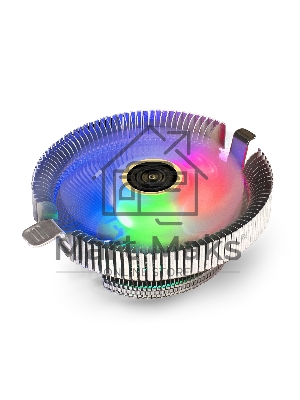 Кулер для процессора ExeGate Wizard EE91-PWM.RGB серебристый, 90 мм, алюминий, 2400 об/мин, 24 дБ, 4 pin, 75 Вт, 48 мм