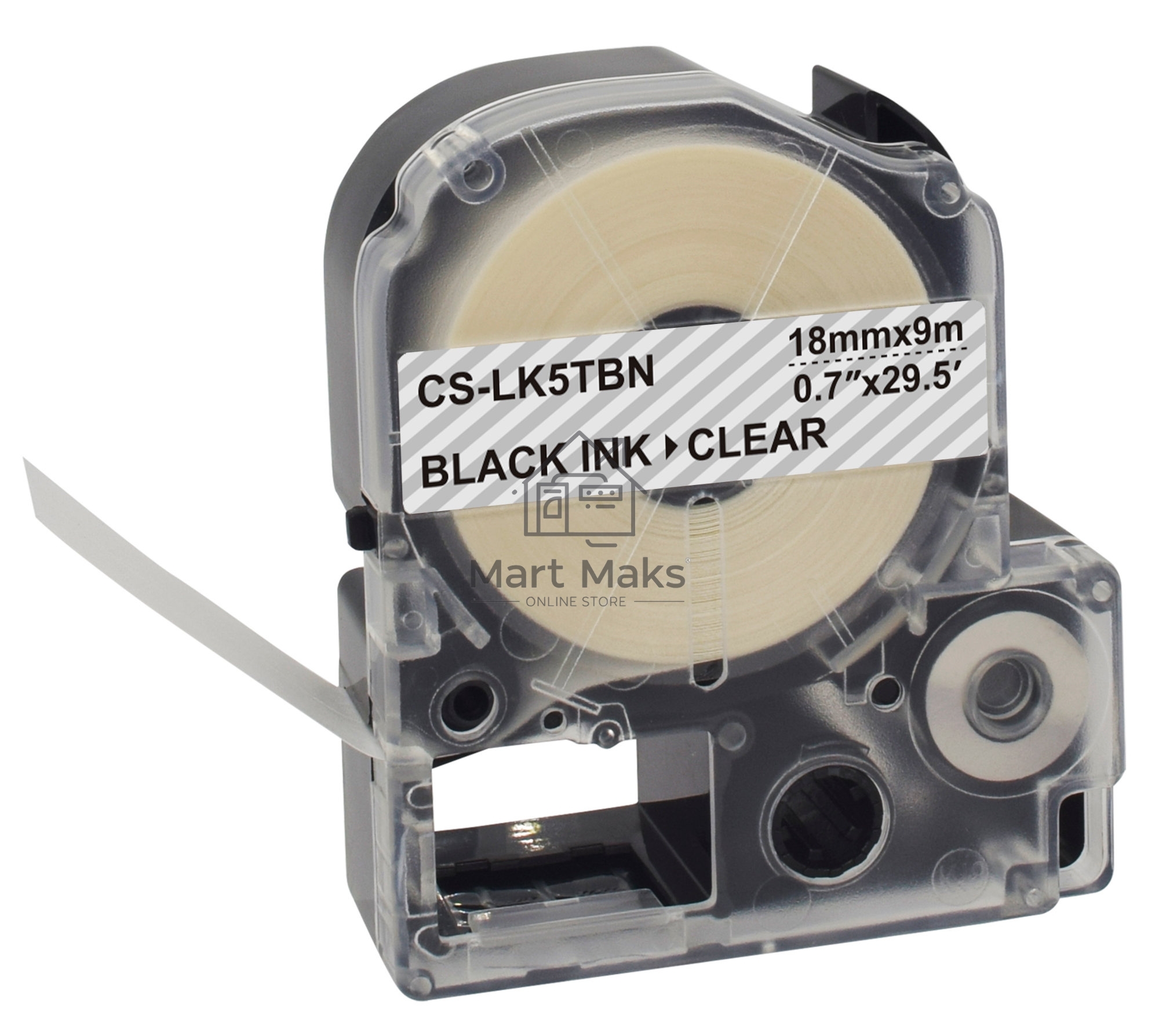 Картридж ленточный Cactus CS-LK5TBN черный для Epson LW400/LW700/LW600P/LW1000P/K400/Z700/Z900