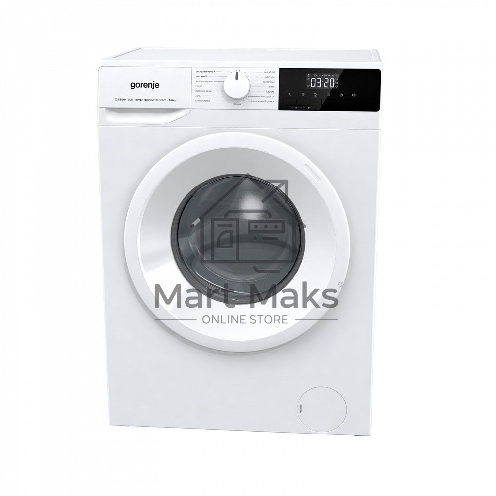 Стиральная машина Gorenje W1NHPI62SCS белый, загрузка фронтальная 6 кг, 1200 об/мин., класс: А