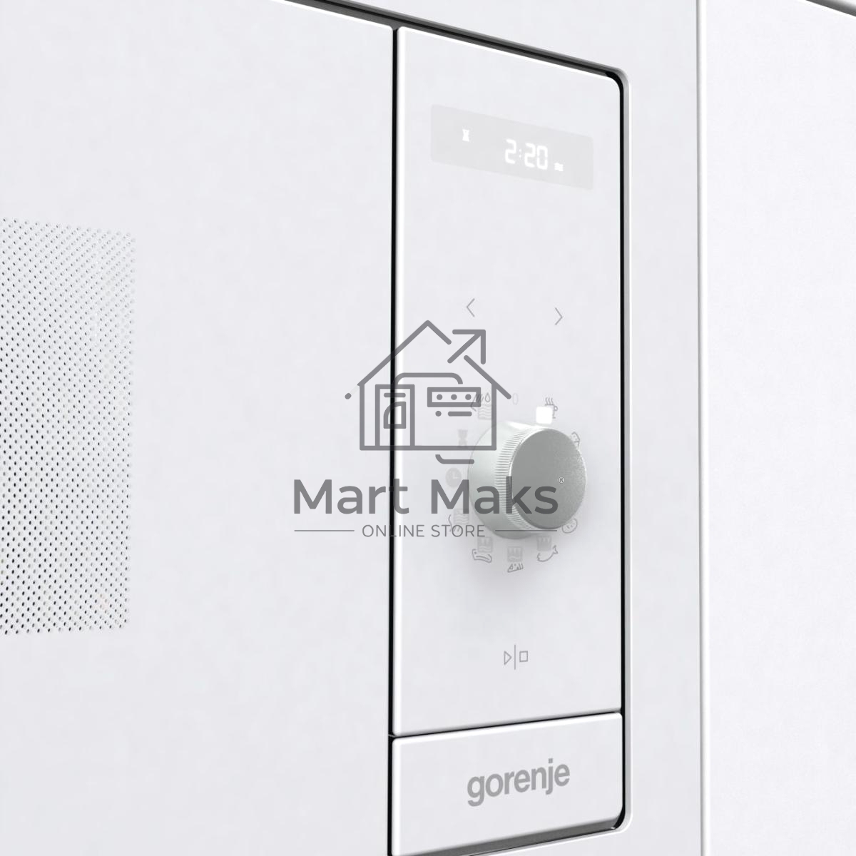 Микроволновая печь Gorenje BM235G1SYW белый, 23 л, 900 Вт, переключатели - поворотный механизм/сенсор