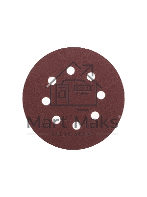 Диск абразивный на ворсовой основе, на липучке, перфорированный, P180, 125мм, 10 шт.