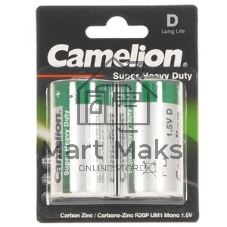 Элемент питания солевой Camelion R R20 (шринка 2шт) 1.5 В