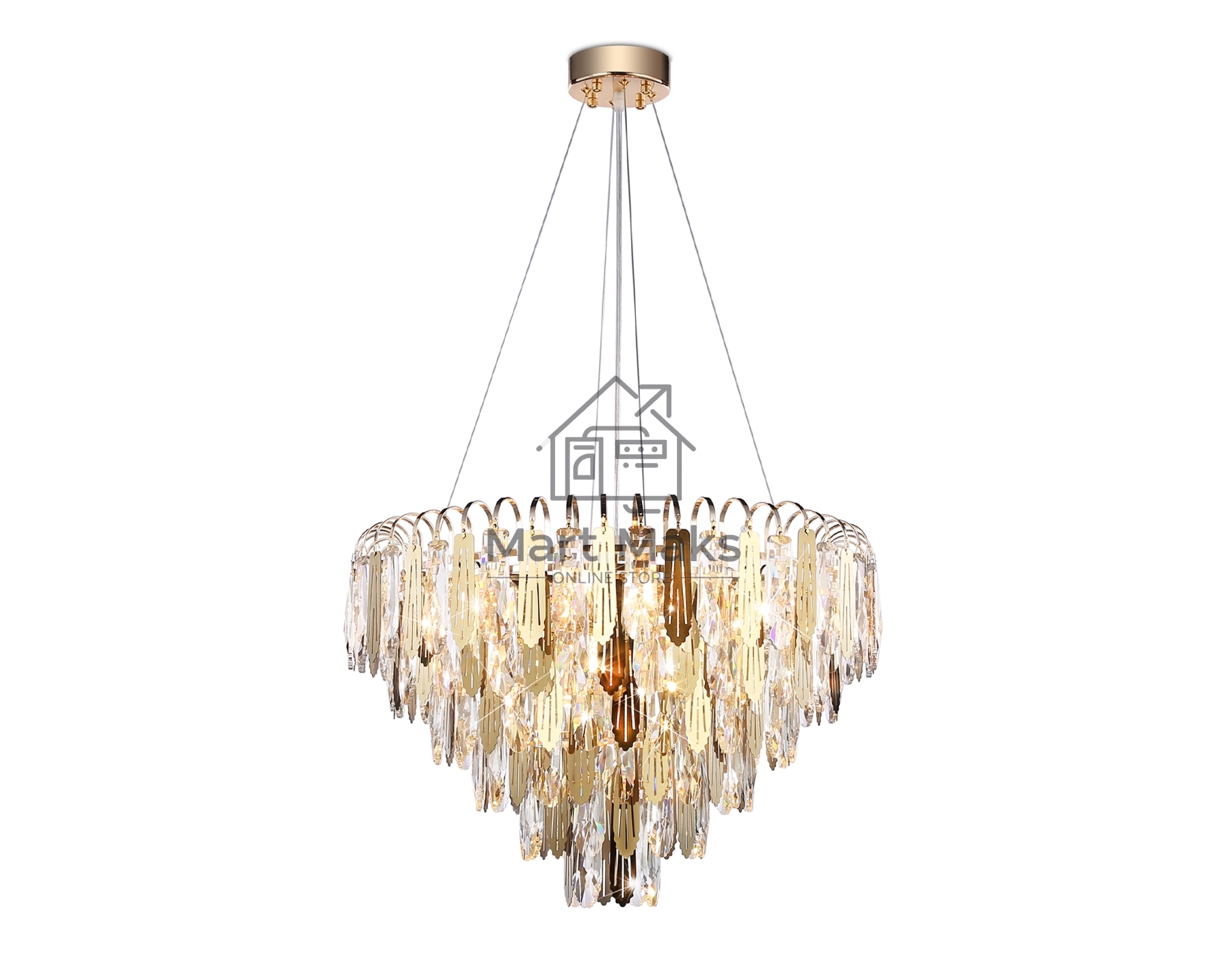 Светильник Ambrella light TR5258/11 SGD/CL золото/прозрачный E27*11 max 40W D600*400