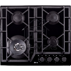 Газовая варочная поверхность Korting HGG 6919 CTN, 4 конфорки, стекло, 9750 Вт