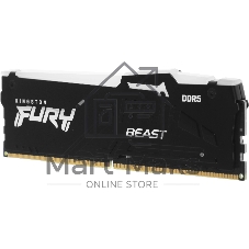 Оперативная память Kingston Fury Beast, DDR5, 16Gb (1x16 Gb), 6400 MHz, CL32, радиатор, RGb, черный