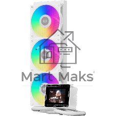 Система водяного охлаждения PcCooler GT360M Display ARGB Soc-AM5/AM4/1200/1700/1851 белый 4-pin 15-33.7dB Al LCD 310W Ret (GT360M-WHAWXX-GL)