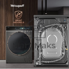 Стиральная машина Weissgauff WM 58411 Direct Drive Inverter Premium Steam Grey серая, загрузка фронтальная 11кг, 1400 об/мин., класс: A+++